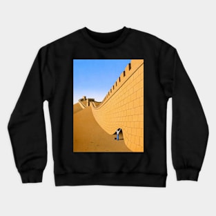 guy billout - Great Wall of China Crewneck Sweatshirt